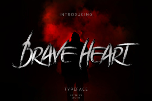 Brave Heart: An Uppercase Paintbrush Font for Urban Style