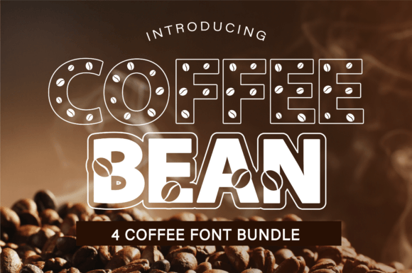 Coffee Bean and Coffee Bean Font: Creative Design Bundle