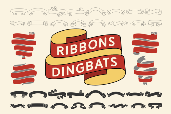 Discover the Charming Ribbons Dingbats Font