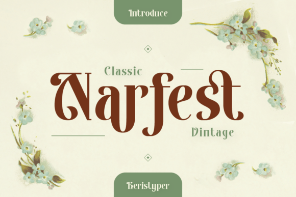 Narfest: A Vintage Serif with Art Nouveau Elegance