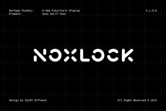 Noxlock: A Futuristic Display Font for Bold Design