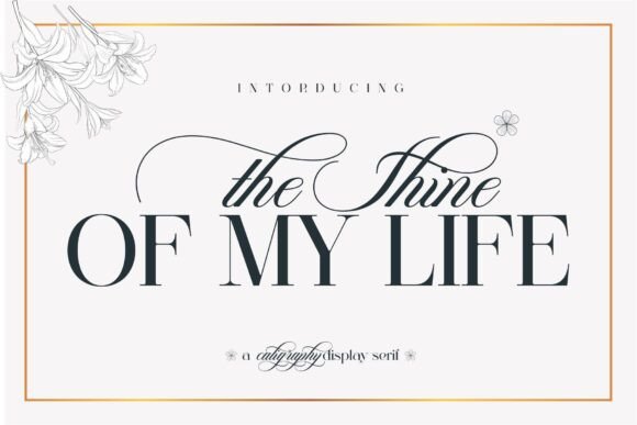 The Shine of My Life: A Font Duo for Elegant Design